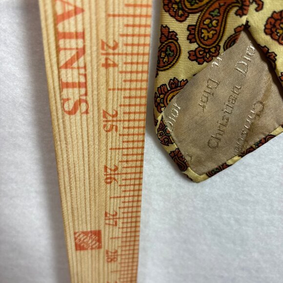 Vintage Christian Dior Silk Paisley Tie - Picture 5 of 7